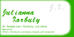julianna korbuly business card